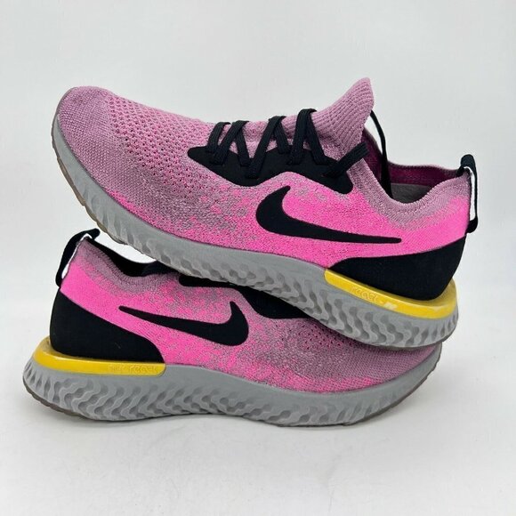 Nike Epic React Flyknit Plum Dust Black Pink Running Women Shoes AQ0070-500 Sz 7 - Picture 8 of 12